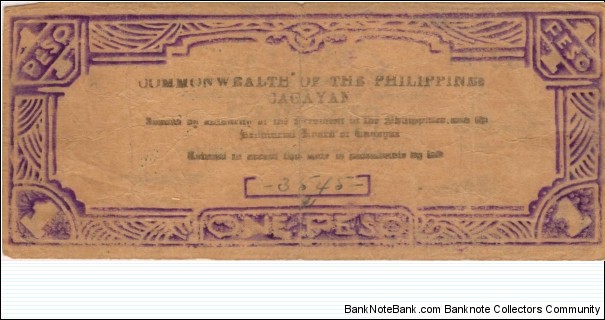 Banknote from Philippines year 1942