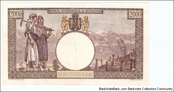 Banknote from Romania year 1941