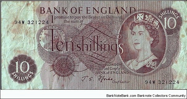 England N.D. 10 Shillings. Banknote