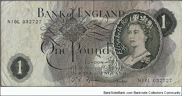 England N.D. 1 Pound. Banknote