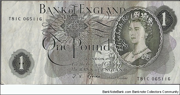 England N.D. 1 Pound. Banknote