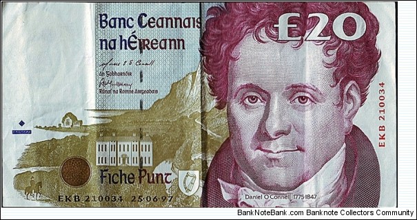Ireland 1997 20 Pounds. Banknote