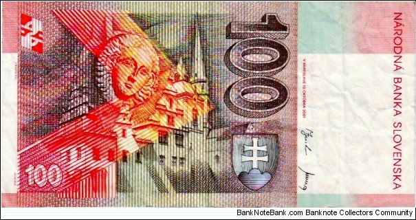 Banknote from Slovakia year 2001