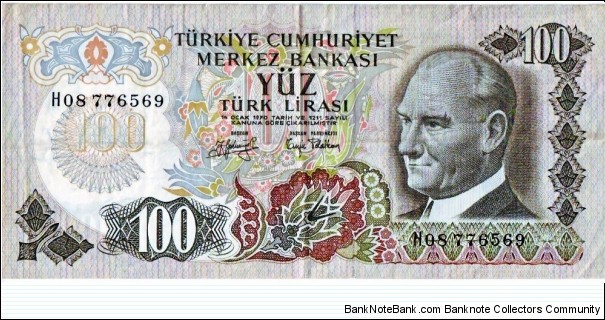 100 Lira Banknote