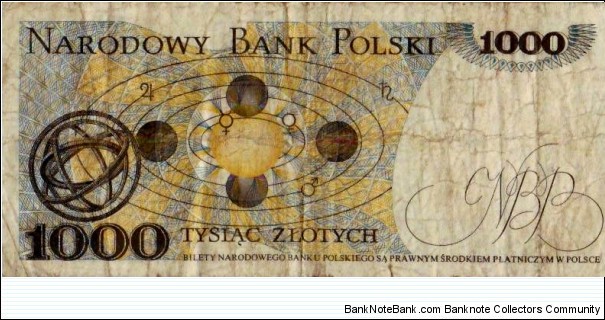 Banknote from Poland year 1982