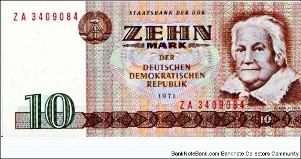 10 GDR Mark Banknote