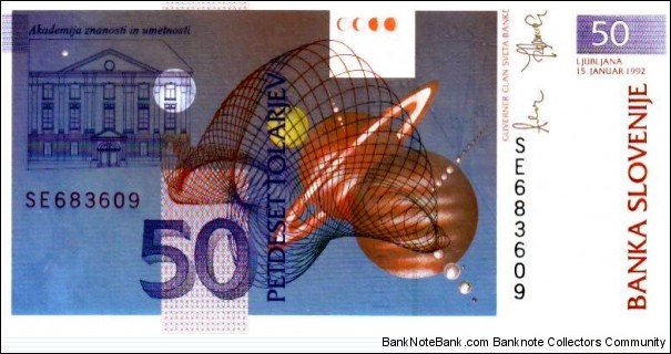 Banknote from Slovenia year 1992