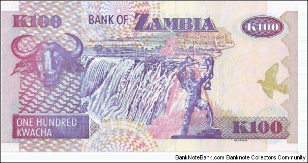 Banknote from Zambia year 2008