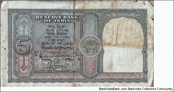 Banknote from India year 0