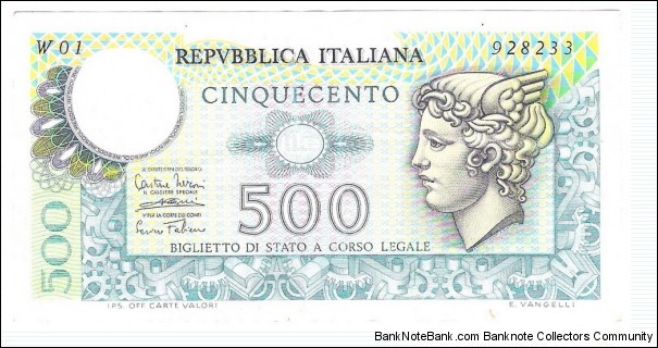 500 Lire Banknote