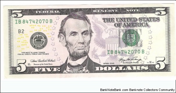 5 Dollars Banknote