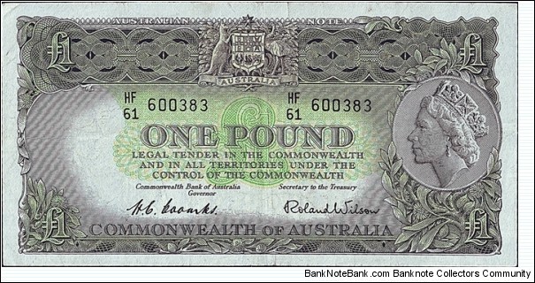 Australia N.D. 1 Pound.

Commonwealth Bank of Australia type. Banknote