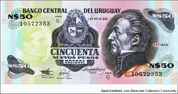 50 Nuevos Pesos Banknote