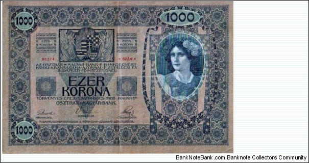 Banknote from Austria year 1902