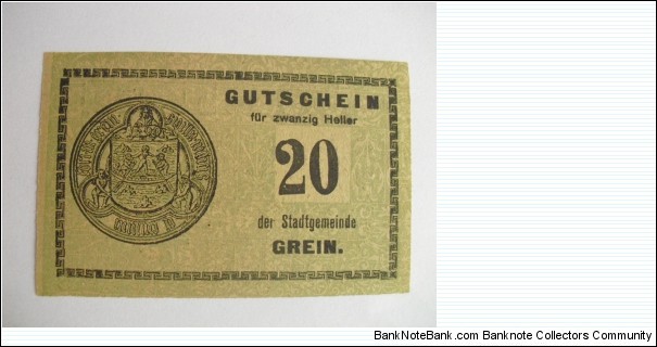 AUSTRIA NOTGELD 20HELLER Banknote