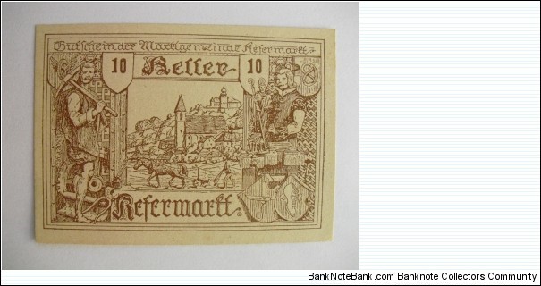 AUSTRIAN NOTGELD 10 HELLER Banknote