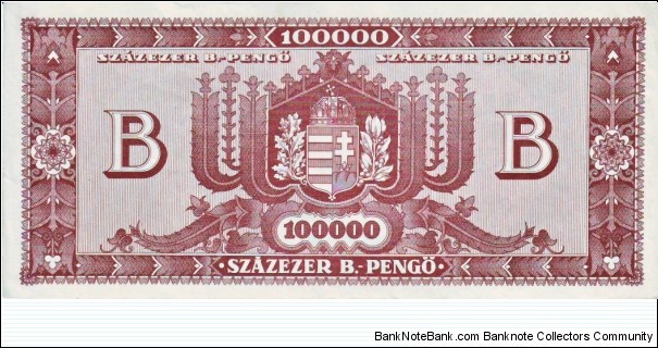 Banknote from Hungary year 1946