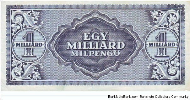 Banknote from Hungary year 1946