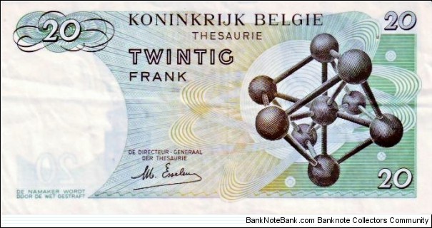 Banknote from Belgium year 1964