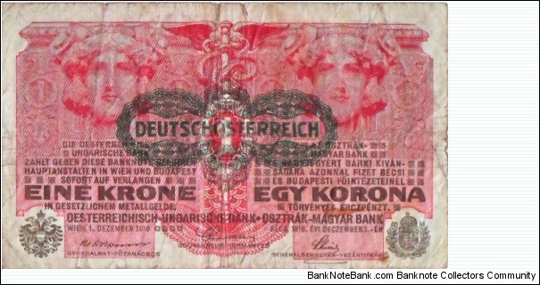 Austro-Hungarian Empire 1 Krone Banknote