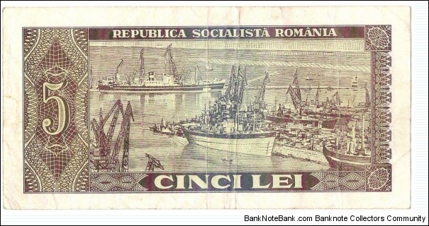 5 Lei(Socialist Republic of Romania) Banknote