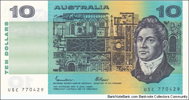 Australia P45e (10 dollars 1985) Banknote