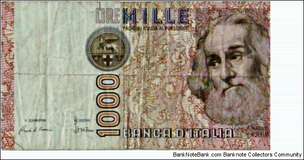 1000 Lire Banknote