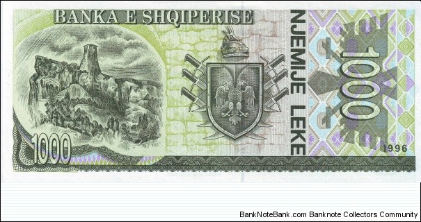 Banknote from Albania year 1996