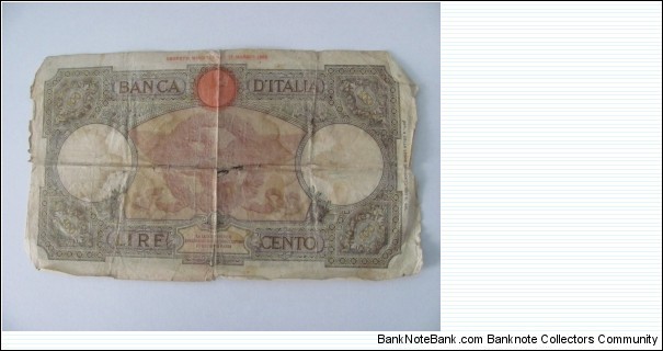 Banknote from Italy year 1926