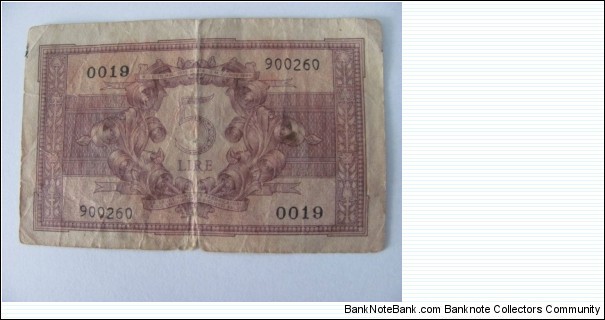 Banknote from Italy year 1944