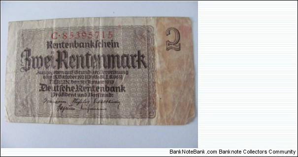 Banknote from Germany year 1937