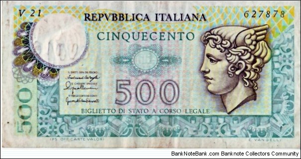 500 Lire Banknote