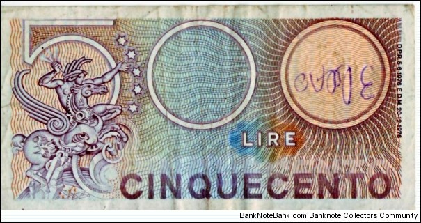 Banknote from Italy year 1976