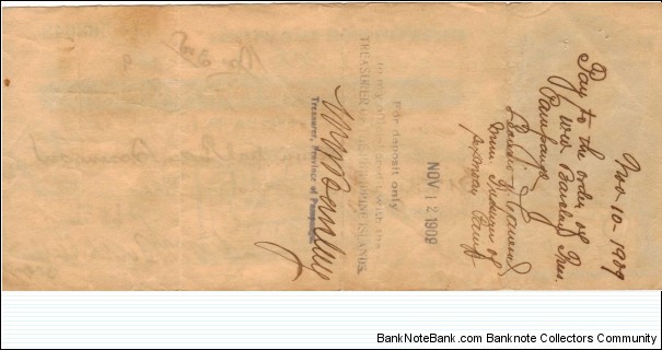 Banknote from Philippines year 1909
