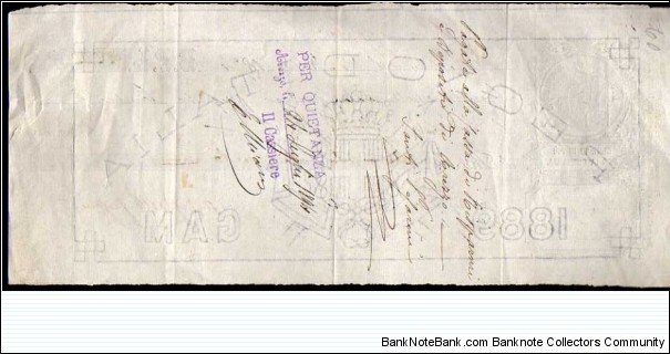 Banknote from Italy year 1894