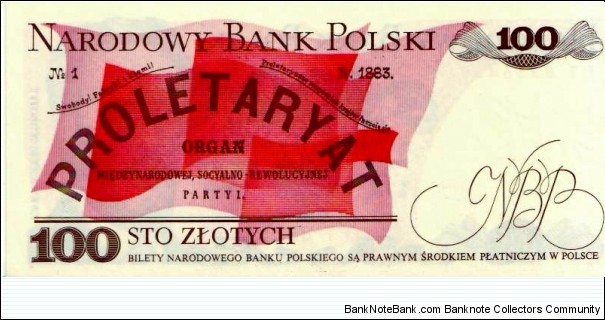 Banknote from Poland year 1988