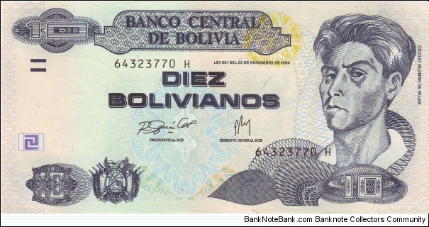  10 Bolivianos Banknote