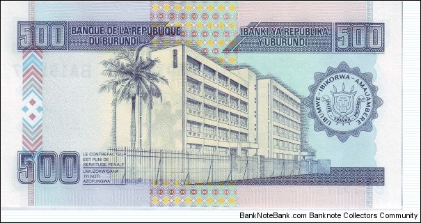 Banknote from Burundi year 2009