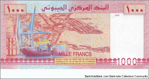Banknote from Djibouti year 2005