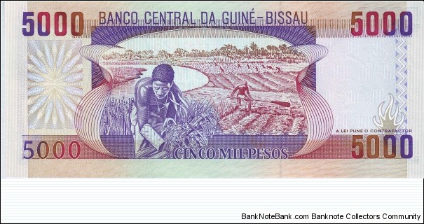 Banknote from Guinea-Bissau year 1993