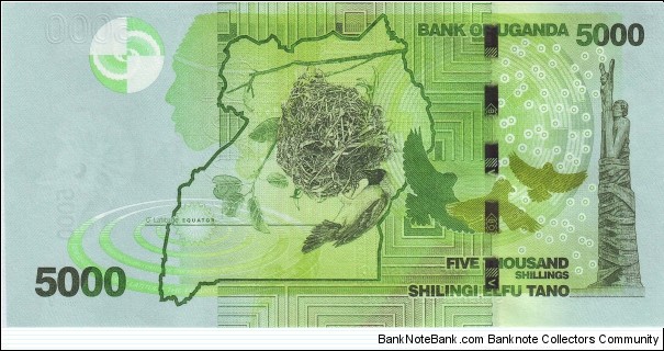 Banknote from Uganda year 2010