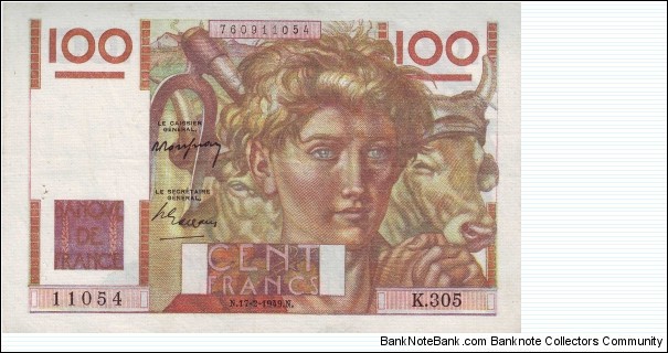  100 Francs Banknote