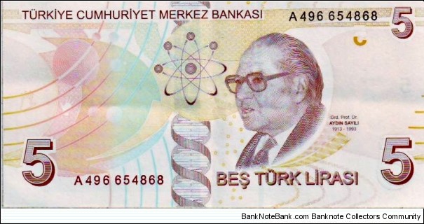 Banknote from Turkey year 2009