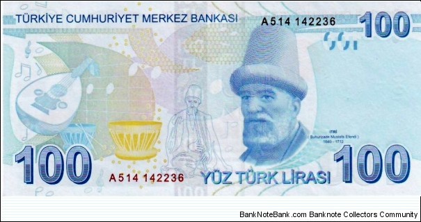 Banknote from Turkey year 2009