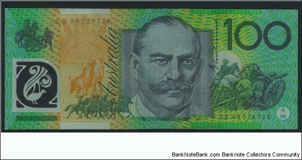 1997 $100 polymer Test Note note CS96 Last prefix. Scarce note in gEF. Banknote