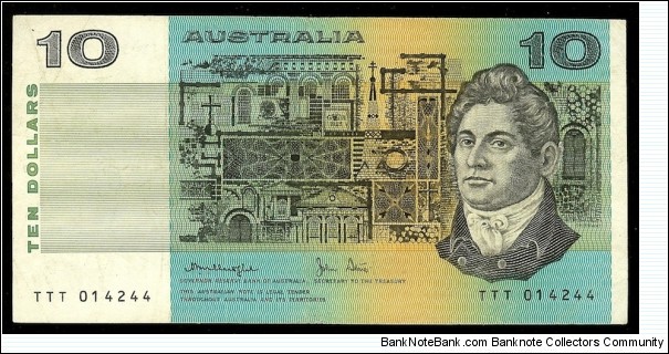 1979 $10 note. Solid prefix TTT.  Banknote