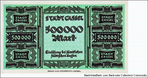 Banknote from Germany year 1923