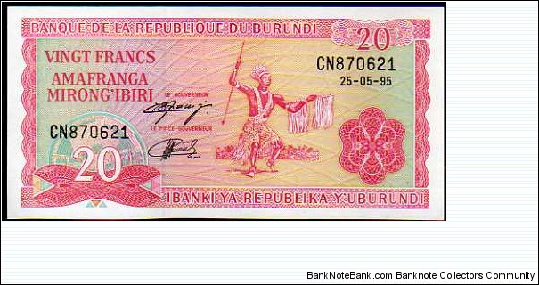 20 Francs / Amafranga__pk# 27 c__25.05.1995 Banknote