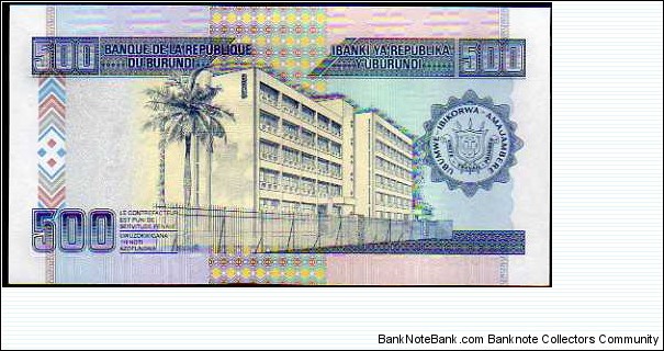 Banknote from Burundi year 2009