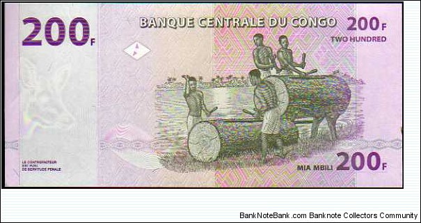 Banknote from Congo year 2007